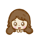 curl hair girl（個別スタンプ：3）