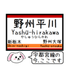 私鉄の鬼怒川・宇都宮線 いまこの駅だよ！（個別スタンプ：11）