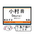 伊勢崎線 亀戸線 大師線 いまこの駅だよ！（個別スタンプ：35）