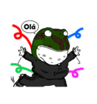 Cunning frog expression diagram X（個別スタンプ：1）