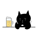 サラリーマン黒猫 わさび（個別スタンプ：16）