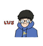 Blue Hoodie boy（個別スタンプ：9）