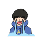 Blue Hoodie boy（個別スタンプ：10）