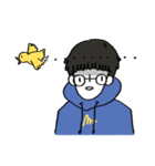 Blue Hoodie boy（個別スタンプ：14）