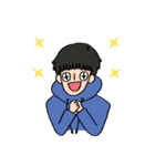 Blue Hoodie boy（個別スタンプ：17）