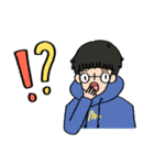 Blue Hoodie boy（個別スタンプ：21）