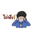 Blue Hoodie boy（個別スタンプ：30）