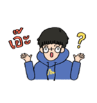 Blue Hoodie boy（個別スタンプ：33）