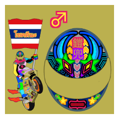 [LINEスタンプ] Moto Race Rainbow-colored Riders 461@04