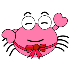 [LINEスタンプ] Pink Crab life