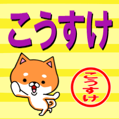 [LINEスタンプ] 超★こうすけ(コウスケ)な柴イヌの画像（メイン）