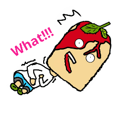 [LINEスタンプ] Rice cake(I scared)