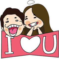 [LINEスタンプ] Love Moments of Bami and Umi 3の画像（メイン）