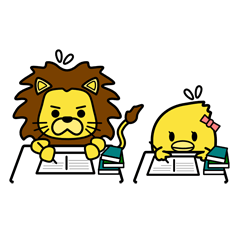 [LINEスタンプ] らいおんとひよこ