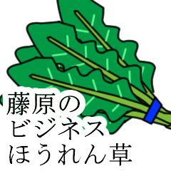 [LINEスタンプ] 藤原のビジネスほうれん草の画像（メイン）