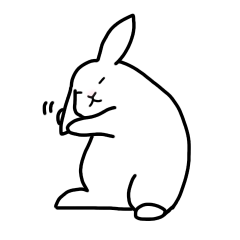 [LINEスタンプ] しろうさぎ好きのためのスタンプ