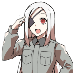 [LINEスタンプ] 軍服の女の子