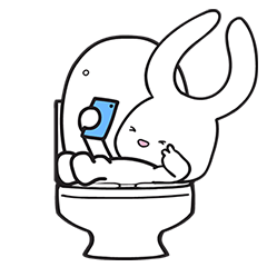 [LINEスタンプ] Find the toilet rabbit！