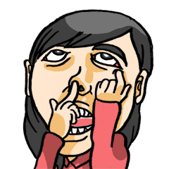 [LINEスタンプ] Ugly face girl in the world