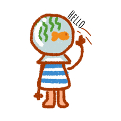 [LINEスタンプ] what the fish