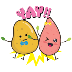 [LINEスタンプ] Potato ＆ Sweet Potato