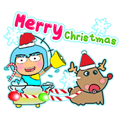 [LINEスタンプ] Meruki^..^！17Merry Christmas.