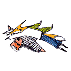 [LINEスタンプ] Fox and Squirrel