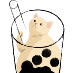 [LINEスタンプ] Dog ＆ Cat Tea Time