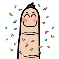 [LINEスタンプ] Funny finger brother