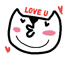 [LINEスタンプ] what fat cat