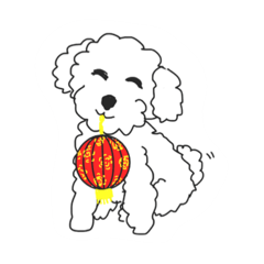 [LINEスタンプ] My Cottonball Pup