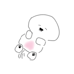 [LINEスタンプ] 白モフ