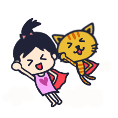 [LINEスタンプ] little star with her pets