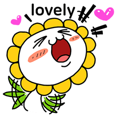 [LINEスタンプ] crazy lover flower