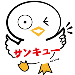 [LINEスタンプ] Thank you by Lisa