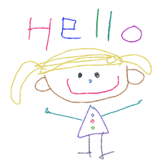 [LINEスタンプ] 小さな子のらくがき(英語)