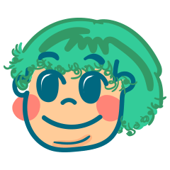 [LINEスタンプ] Little Green Hair's Daily Life