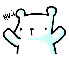 [LINEスタンプ] Polar bear lives in human society