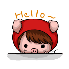 [LINEスタンプ] Little Pig's Dairy