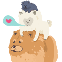 [LINEスタンプ] chow chow chow chow