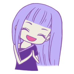 [LINEスタンプ] Purple girl~