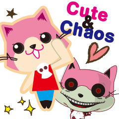 [LINEスタンプ] Cute＆Chaos 猫スタンプの画像（メイン）