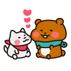 Brownie ＆ Shiba inu stickers by Mia