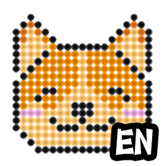 [LINEスタンプ] PERLER BEADS DOGS(English)