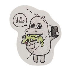 [LINEスタンプ] HUNGRY HUNGRY HIPPO