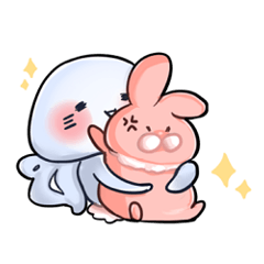 [LINEスタンプ] Rabbit and Jellyfish