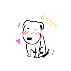 [LINEスタンプ] Whitie dog