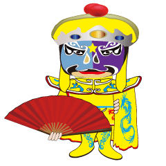 [LINEスタンプ] Sichuan Opera face change - clothing