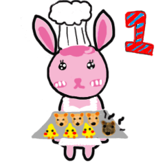 [LINEスタンプ] rabbitwawa's lifeの画像（メイン）