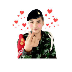 [LINEスタンプ] Army lovely